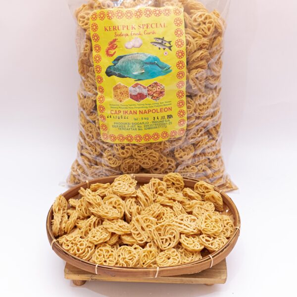 kerupuk napoleon tiga roda cream